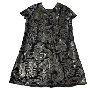 Show Me Your Mumu Sequined Sheath Mini Dress Black Silver Open Back Talullah S